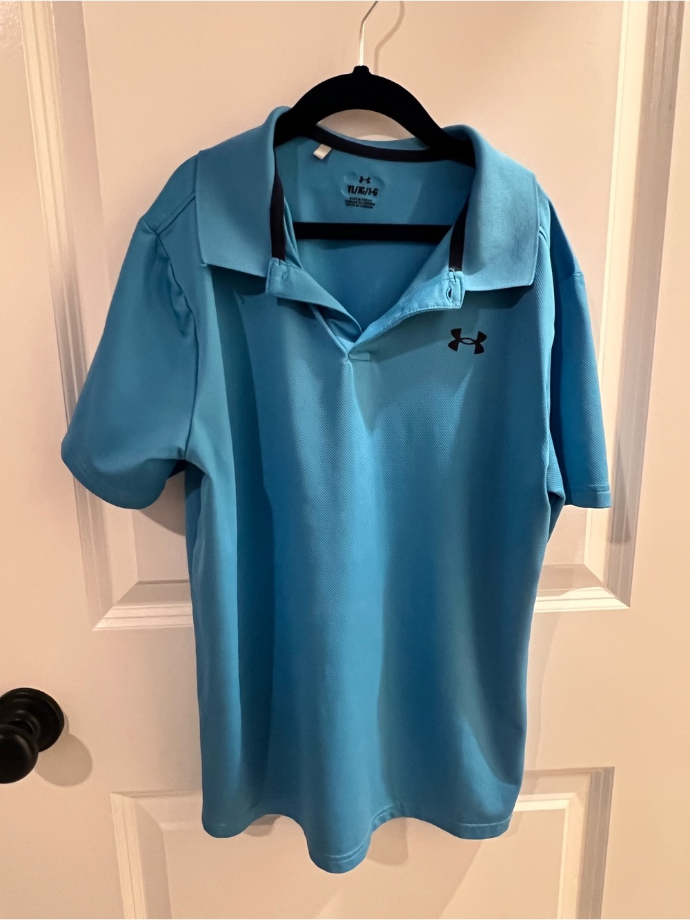 Under Armour Men’s Aqua Blue Short-Sleeve Polo